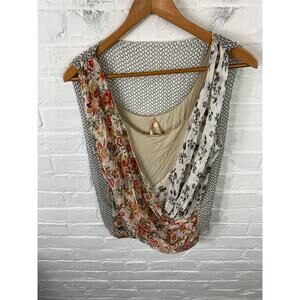 Bailey 44 Women’s V-Neck Floral Wrap Tank Top Sleeveless Multicolor Size L